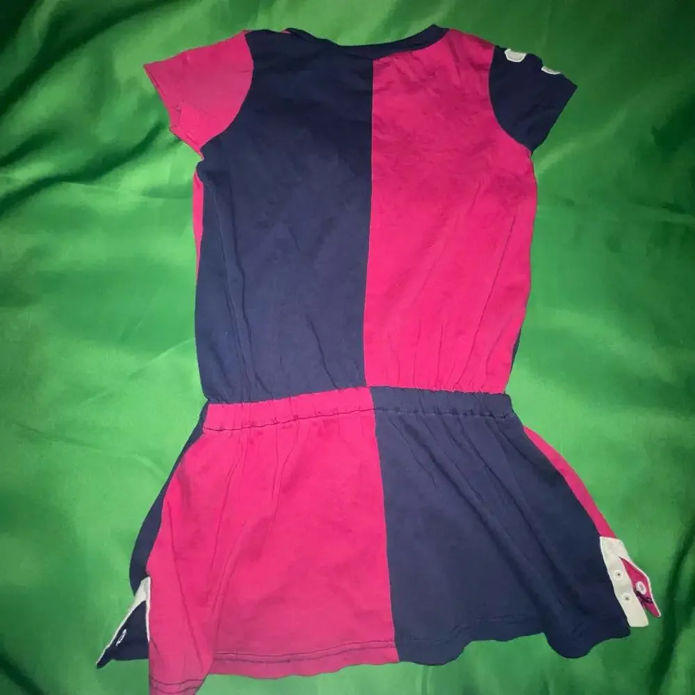 Sz 2T Ralph Lauren Racing Stables Colorblock Polo‎ Dress